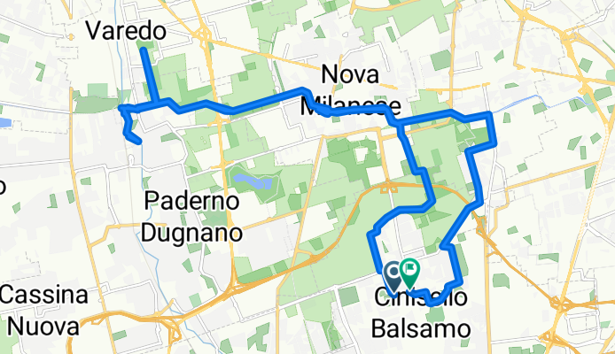 Via I Maggio, Cinisello Balsamo a Via Andrea Appiani, Cinisello Balsamo