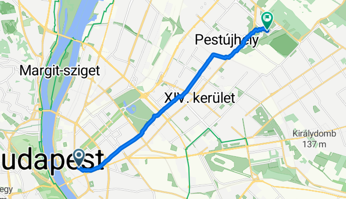 Deák Ferenc tér M - Erdőkerülő utca