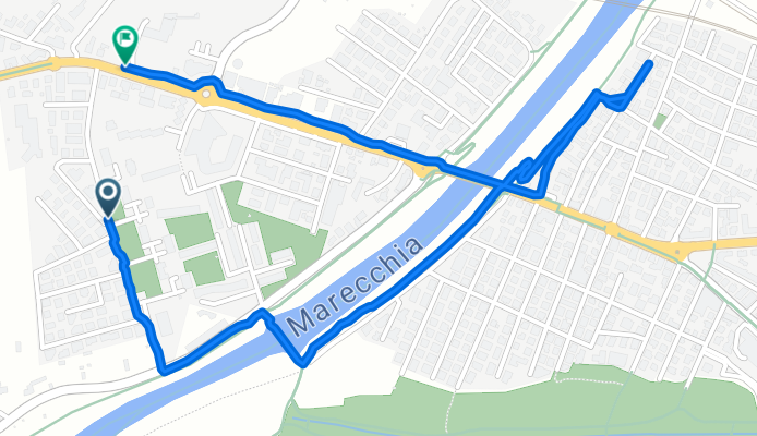 Via delle Piante, Rimini a Via del Quadrifoglio, Rimini