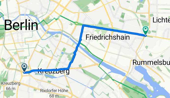 Mehringdamm nach Frankfurter Allee