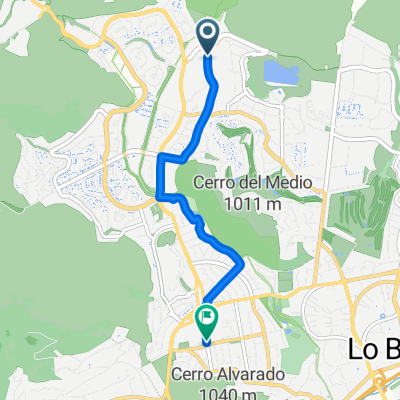 Ruta a Avenida Felipe Cubillos Sigall, Lo Barnechea
