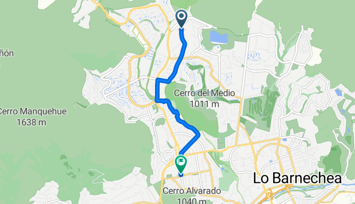 Ruta a Avenida Felipe Cubillos Sigall, Lo Barnechea