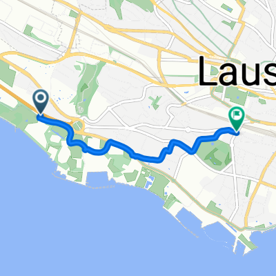 Chemin du Bois de Vaux, Lausanne nach Place de la Gare, Lausanne