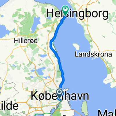 Köpenhamn, København V to Sankt Annagade, Helsingør