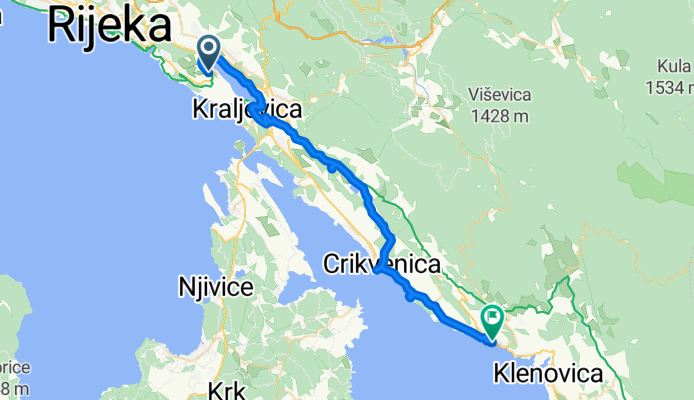 Državna Cesta 8, Randići à Šetnica dr Franje Tuđmana, Novi Vinodolski