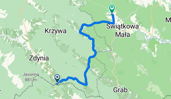 Konieczna do Świątkowa Wielka