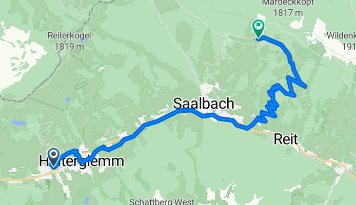 Route zu Panorama Alm