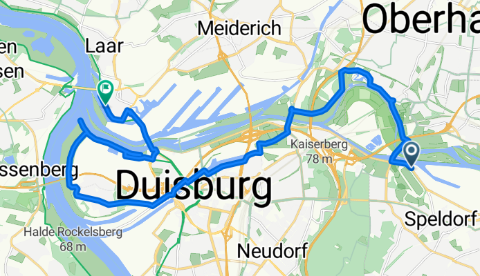 Ruhrorter Straße, Mülheim an der Ruhr nach Gustav-Sander-Platz, Duisburg