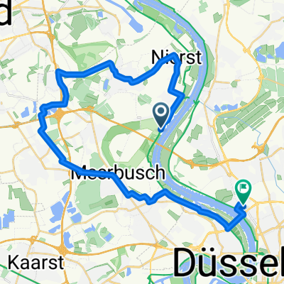 Ilverich, Meerbusch nach Kaiserswerther Straße, Düsseldorf