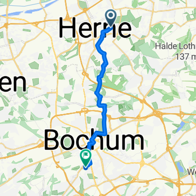 Mont-Cenis-Straße, Herne nach Bürkle De La Camp-Platz, Bochum