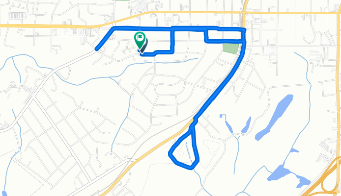 Landing St, Kings Mountain to Landing St, Kings Mountain