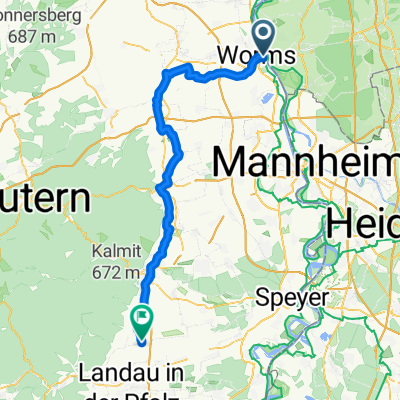 Tour: 2  Worms, Bad Dürkheim, Neustadt a.d. Weinstraße, Maikammer, Edesheim
