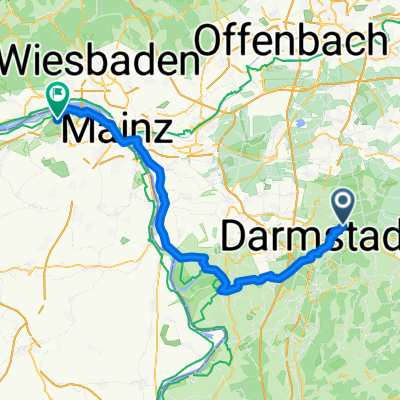 Von Tour: 6 Darmstadt bis Waldhotel Mainz