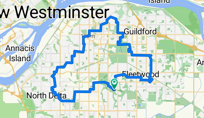 35 km North Delta Whalley Guildford Fleetwood