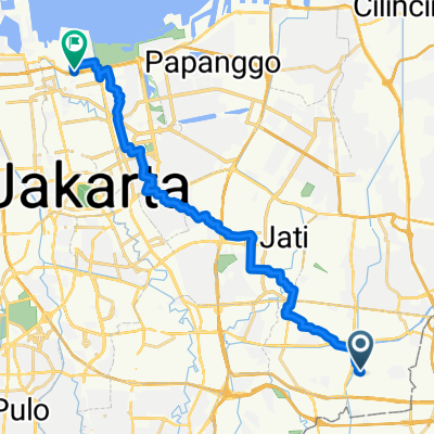 Jalan Kelapa Sawit Raya, East Jakarta to Jalan Parang Tritis Raya, Jakarta Utara