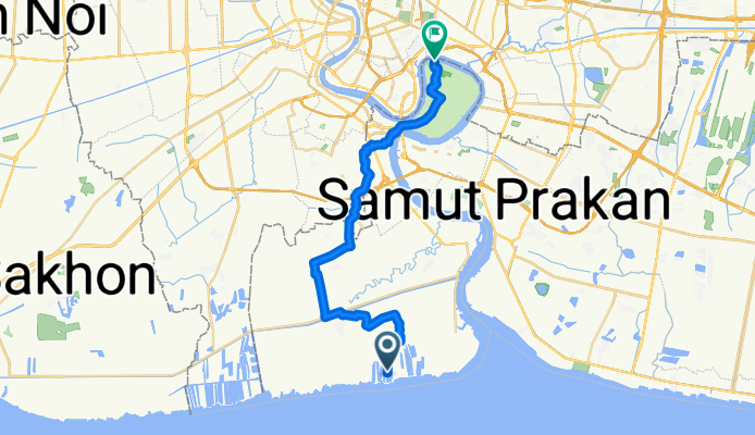 Na Kluea, Phra Samut Chedi District to Moo 5, Phra Pradaeng District