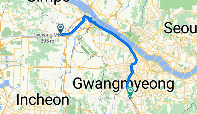 장기동, 인천광역시에서 가산동, 서울특별시까지