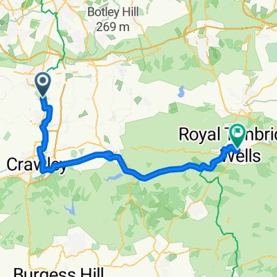 Brighton Road, Redhill to Mount Pleasant Road, Tunbridge Wells