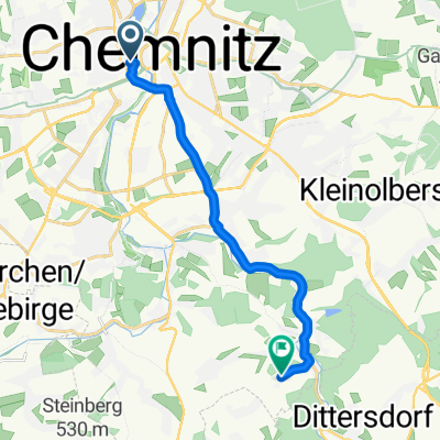 Weststraße, Chemnitz nach Eibenberger Straße, Chemnitz