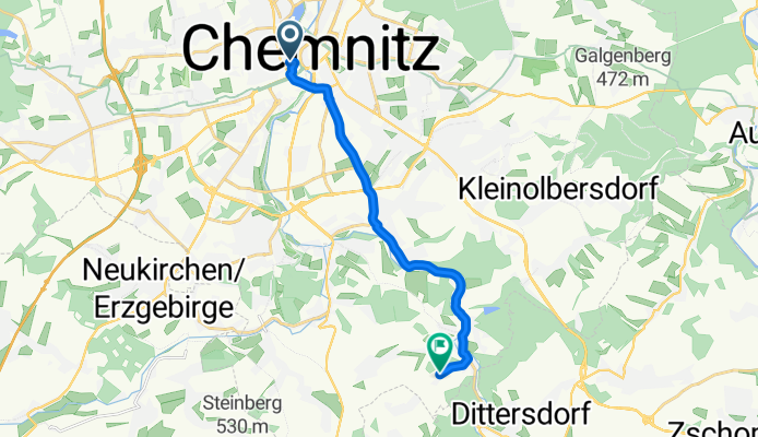 Weststraße, Chemnitz nach Eibenberger Straße, Chemnitz
