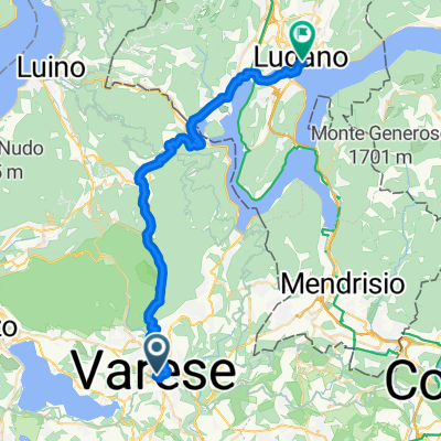 Varese Via Como to Lugano Throught Valganna