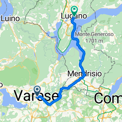 Varese Via Como ti Lugano Through Valmorea
