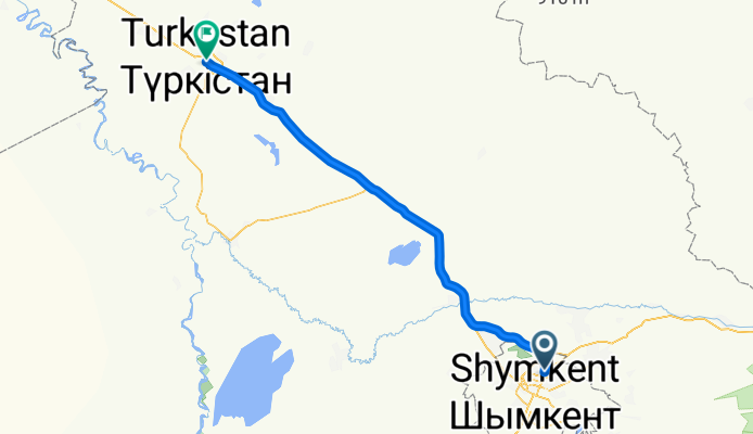 From Shymkent to Turkestan