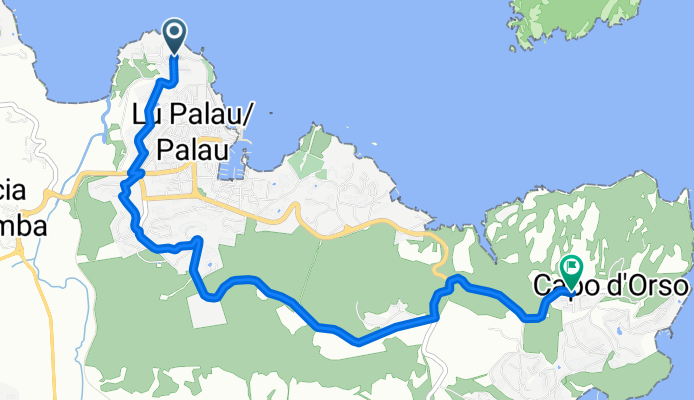 Via del Faro, Palau nach Via Oslo, Palau