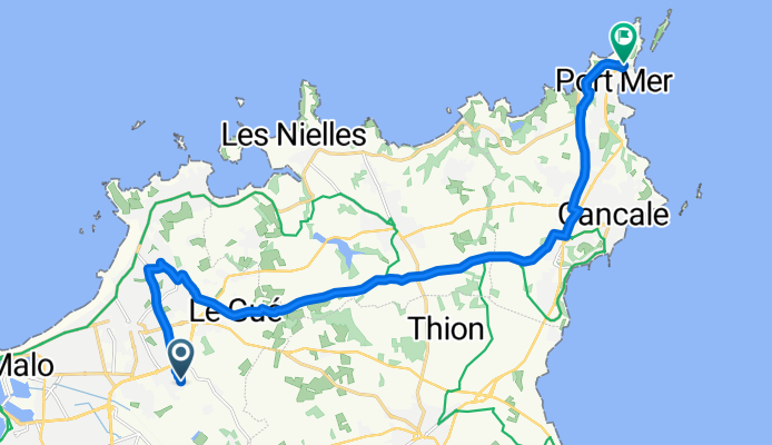 Impasse du Clos Malbois, Saint-Malo à Avenue de la Côte d'Émeraude, Cancale