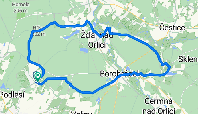 Poběžovice u Holic, Poběžovice u Holic do Silnice 3057, Poběžovice u Holic