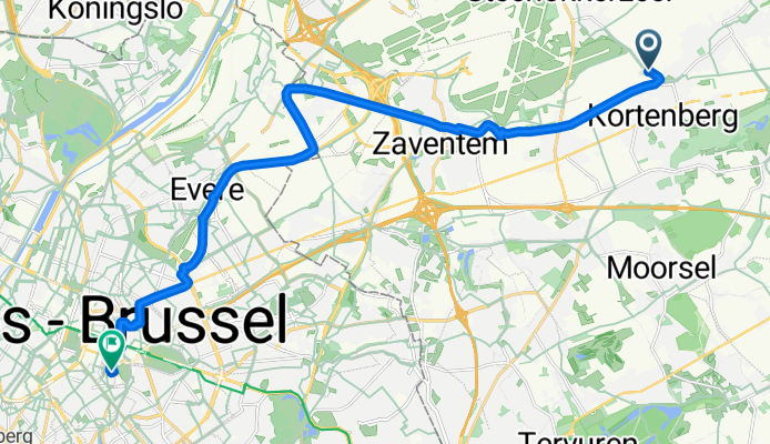 Mechelsesteenweg, Kortenberg naar Wiertzstraat, Elsene/Ixelles