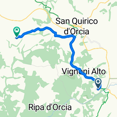 Via della Sorgenti, San Quirico d'Orcia nach San Quirico d'Orcia