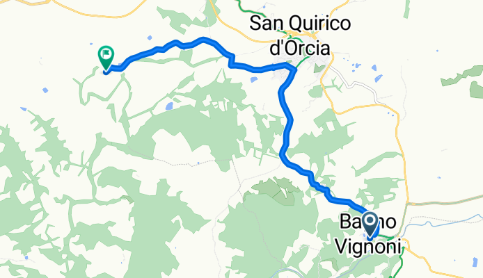 Via della Sorgenti, San Quirico d'Orcia nach San Quirico d'Orcia