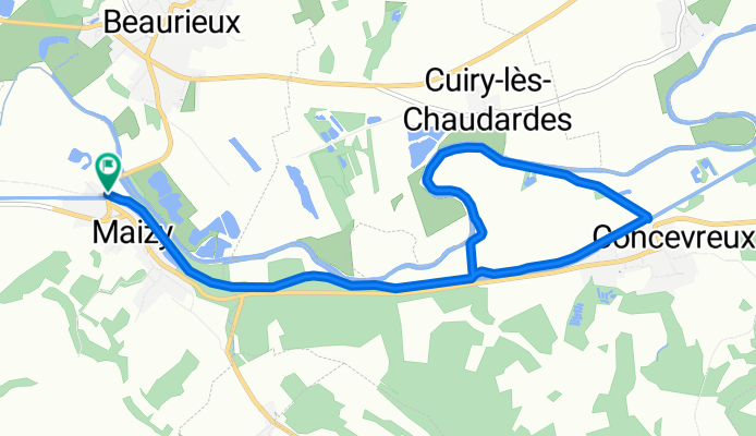 Chemin de la Beaurivoise naar Chemin de la Beaurivoise