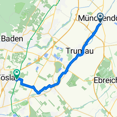 Ried in der Au, Münchendorf nach Ahorngasse, Kottingbrunn