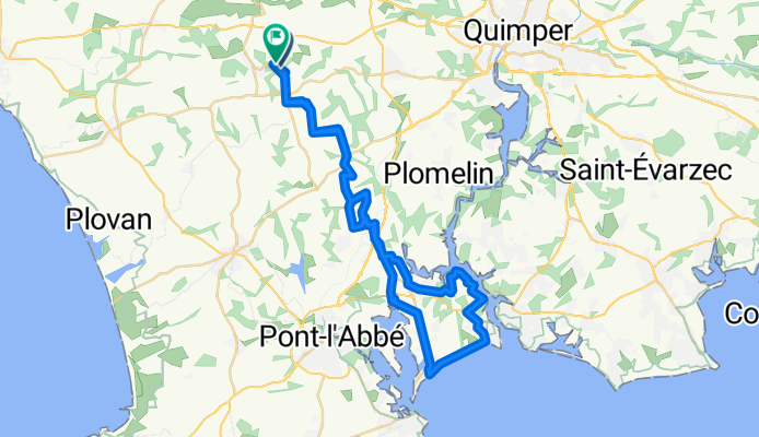 Manoir Du Hilguy - Benodet (rt) (51.7km/32ml)
