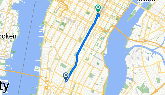 Lafayette St, New York to E 45th St, New York