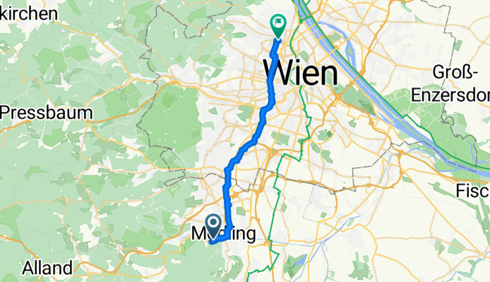 Mödling Mühlgasse nach Lannerstraße