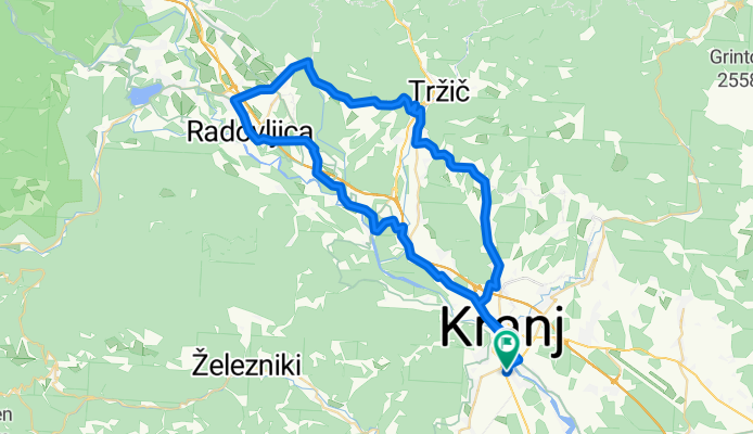 Kranj - Radovljica - Begunje - Tržič - Golnik - Kranj