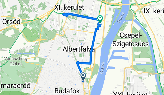 Leányka utca, Budapest to Alíz utca, Budapest