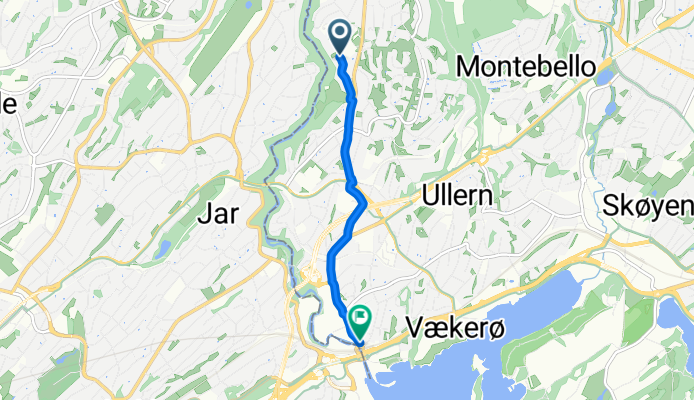 Møllefaret, Oslo a Drammensveien, Lysaker