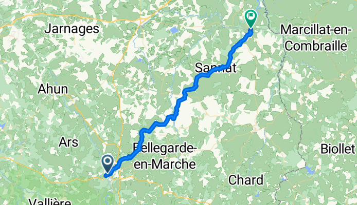 Aubusson to Evaux-les-Bains - Part on V87