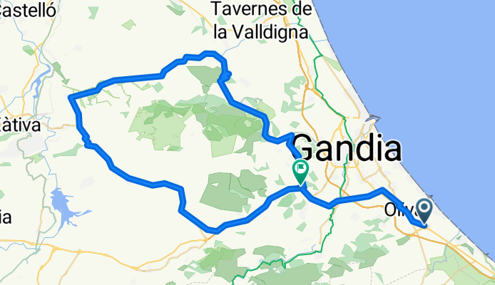 From Oliva to Palma de Gandía