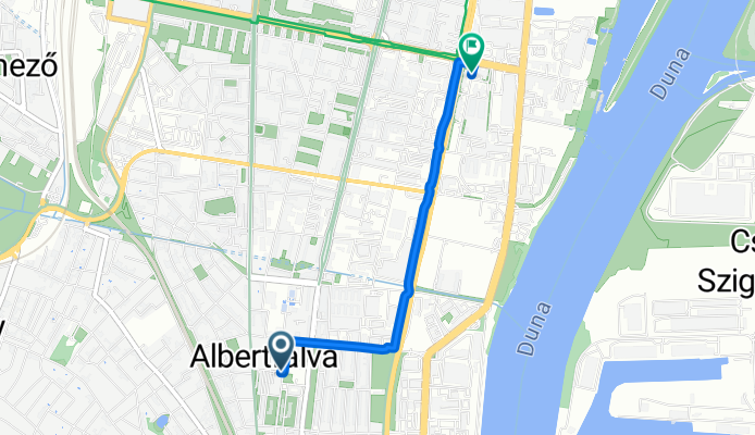 Sáfrány utca, Budapest to Alíz utca, Budapest