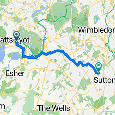 Buckingham Gardens, West Molesey to Chaucer Road, Sutton