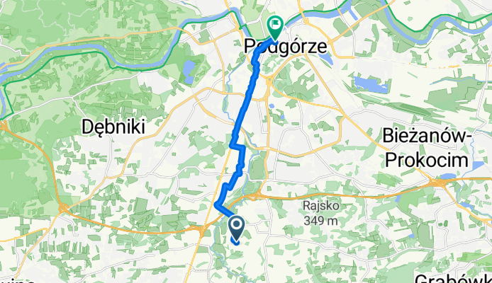 Adama Krzyżanowskiego, Kraków do K Brodzińskiego, Kraków