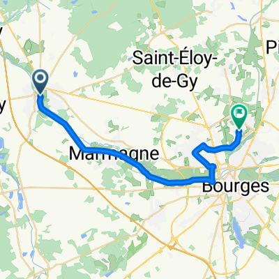 GR 41 - De Tours (Indre-et-Loire) à Évaux-les-Bains (Creuse), Mehun-sur-Yèvre à Rue des Fauvettes, Bourges