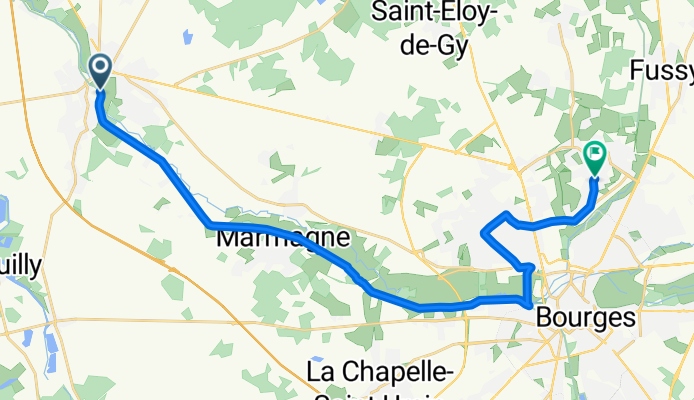 GR 41 - De Tours (Indre-et-Loire) à Évaux-les-Bains (Creuse), Mehun-sur-Yèvre à Rue des Fauvettes, Bourges