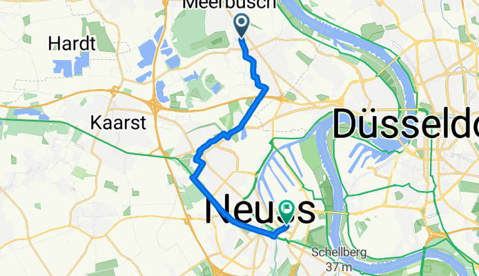 Dülsweg, Meerbusch nach Hellersbergstraße, Neuss