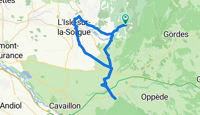 Place de la Colonne, Fontaine-de-Vaucluse to Place de la Colonne, Fontaine-de-Vaucluse